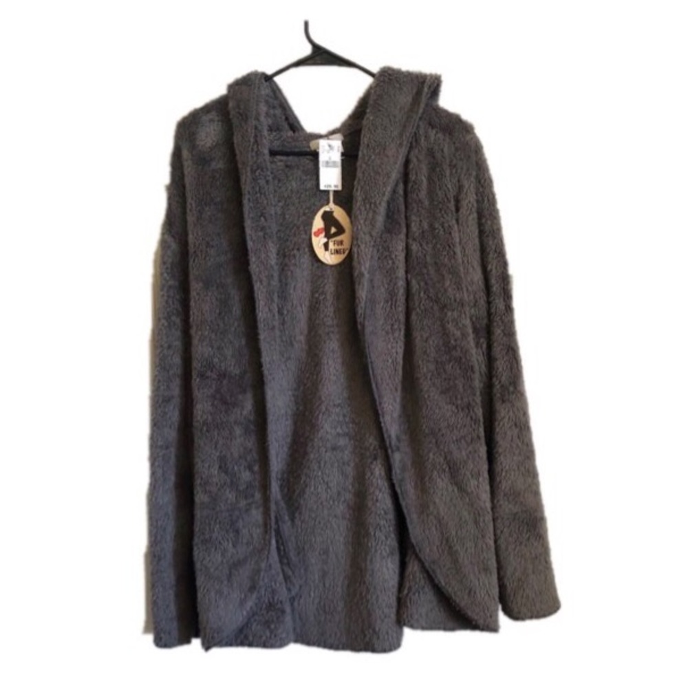 Wet Seal | Furry Hooded Jacket